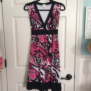 Georgiou Studio Small pink and black dress.